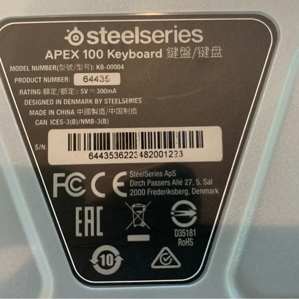 Steelseries Apex 100 Keyboard